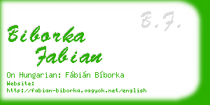 biborka fabian business card
