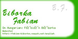 biborka fabian business card